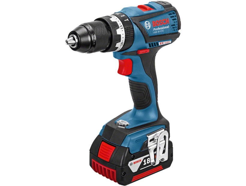 Акумулаторен ударен винтоверт Bosch GSB 18 V-EC с L-Boxx, 2 x 4,0 Ah